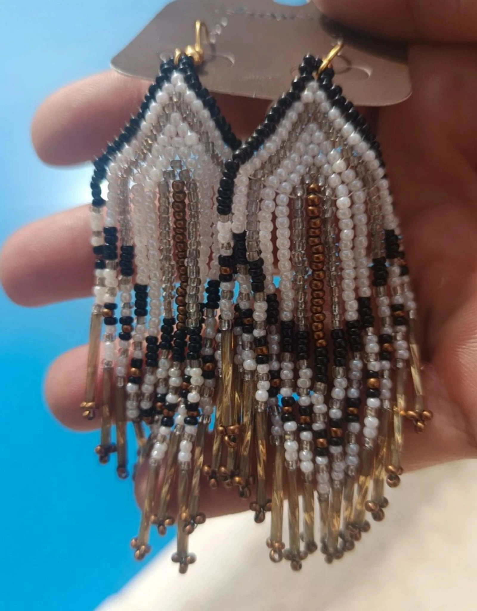 Brincos Boho. Vários cores. 10cm de comprimento. – photo 3